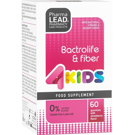 Pharmalead Bactrolife & Fibre 4Kids 60 Ζελεδάκια