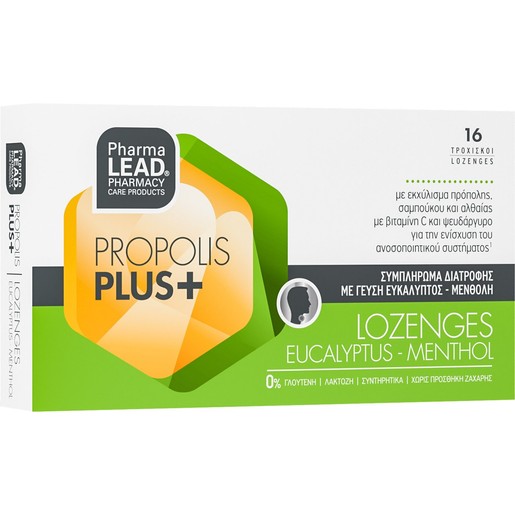 Pharmalead Propolis Plus+ 16 Lozenges, Eucalyptus - Menthol