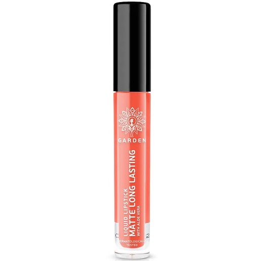 Garden Liquid Lipstick Matte Long Lasting with Aloe Vera 4ml - Coral Peach 03