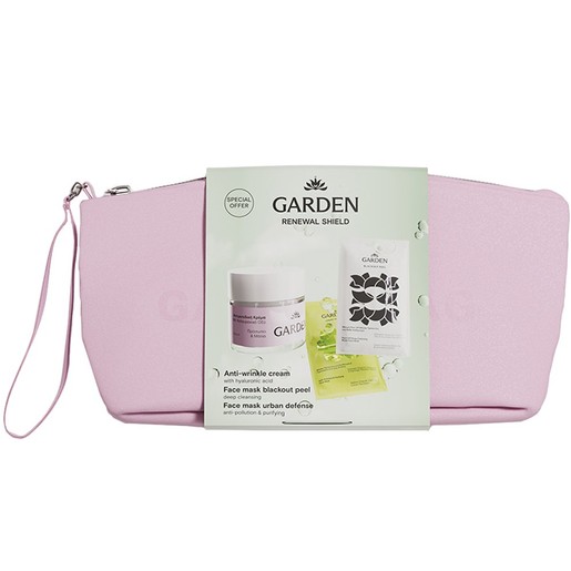 Garden Promo Anti-Wrinkle Cream with Hyaluronic Acid for Face & Eyes 50ml & Blackout Black Peel-Off Face Mask 10ml & Anti-Pollution & Purifying Face Mask 16ml (2x8ml) & Δώρο Νεσεσέρ 1 Τεμάχιο