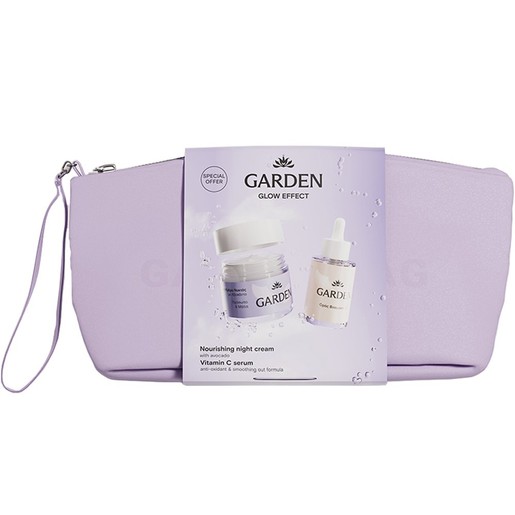 Garden Promo Nourishing Night Cream with Avocado For Face & Eyes 50ml & Vitamin C Serum 30ml & Δώρο Νεσεσέρ 1 Τεμάχιο