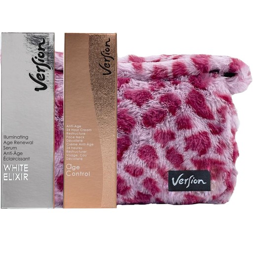 Version Promo White Elixir Illuminating Age Renewal Serum 50ml & Age Control 24H Restructure Face & Neck Cream 50ml & Δώρο Γούνινο Τσαντάκι Animal Print 1 Τεμάχιο