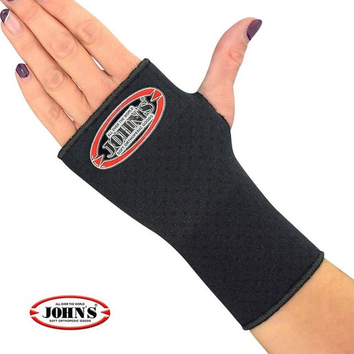 John\'s Wrist Support Neoprene with Thumb Opening Black 1 Τεμάχιο, Κωδ 120101 - S Left