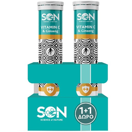 Son Promo Vitamin C 1000mg & Ginseng Extract 40 Effer.tabs (2x20 Effer.tabs) Son Promo Vitamin C 1000mg & Ginseng Extract 40 Effer.tabs (2x20 Effer.tabs)