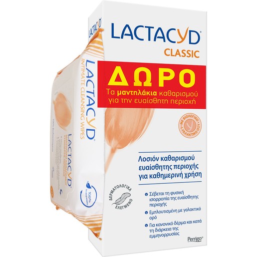 Lactacyd Promo Classic Intimate Washing Lotion 300ml & Δώρο Moist Intimate Wipes 15 Τεμάχια Lactacyd Promo Classic Intimate Washing Lotion 300ml & Δώρο Moist Intimate Wipes 15 Τεμάχια