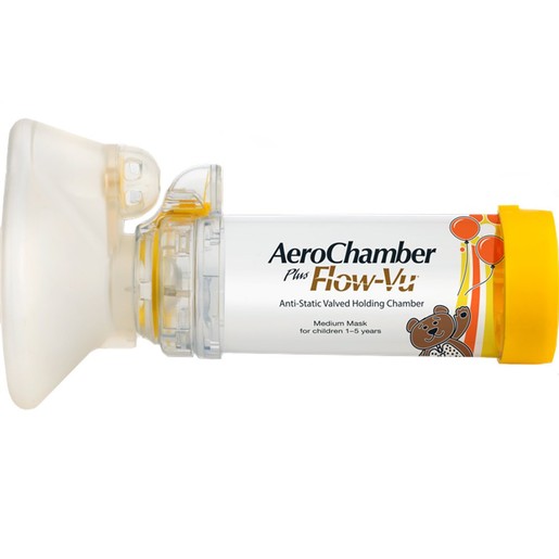 Aerochamber Plus Flow-Vu με Μεσαία Μάσκα 1 Τεμάχιο