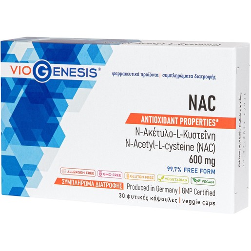 Viogenesis NAC 600mg, 30 veg.caps