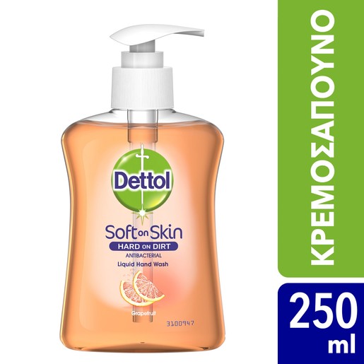 Dettol Liquid Soap Grapefruit Αντιβακτηριδιακό Υγρό Κρεμοσάπουνο Χεριών με Άρωμα Γκρέιπφρουτ 250ml Dettol Liquid Soap Grapefruit Αντιβακτηριδιακό Υγρό Κρεμοσάπουνο Χεριών με Άρωμα Γκρέιπφρουτ 250ml
