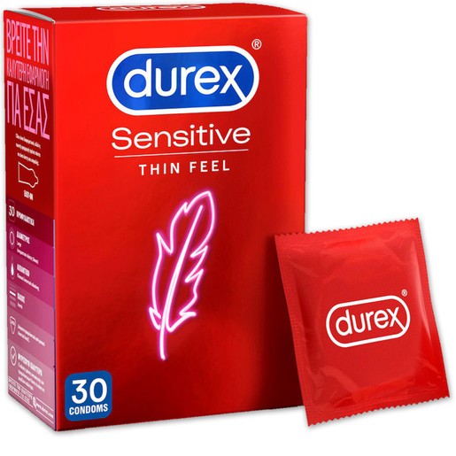 Durex Sensitive Thin Feel Condoms 30 Τεμάχια Durex Sensitive Thin Feel Condoms 30 Τεμάχια