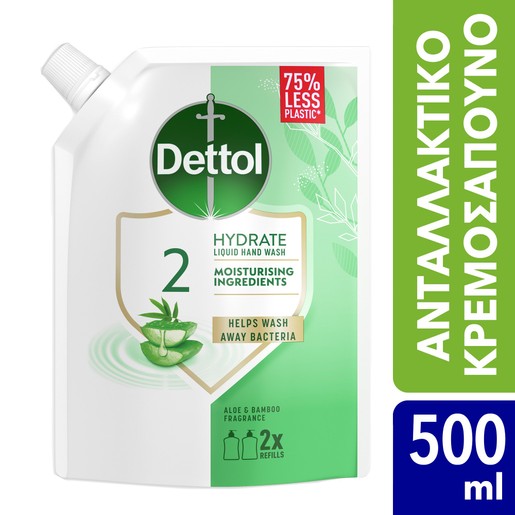 Dettol Aloe & Bamboo Fragrance Hydrate Liquid Hand Wash 500ml Dettol Aloe & Bamboo Fragrance Hydrate Liquid Hand Wash 500ml