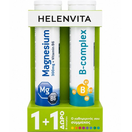 Helenvita Promo Magnesium 300mg & Vitamin B6 20 Effer.tabs & Δώρο Β Complex 20 Effer.tabs