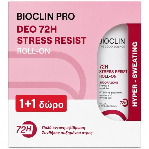Bioclin Promo Pro Deo 72h Stress Resist Roll-on 100ml (2x50ml)