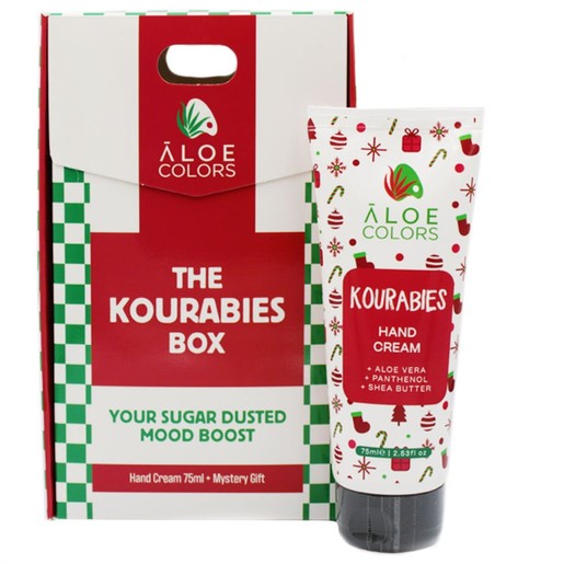 Aloe Colors Promo The Kourabies Box Your Sugar Dusted Mood Boost Hand Cream 75ml & Δώρο Mystery Gift