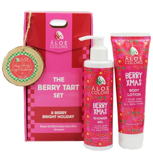 Aloe Colors Promo The Berry Tart Set Shower Gel 200ml & Body Lotion 120ml & Δώρο Christmas Ornament
