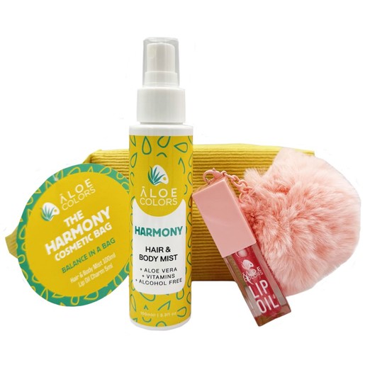Aloe Colors Promo The Harmony Bag Hair & Body Mist 100ml & Lip Oil Charm 5ml & Δώρο Νεσεσέρ 1 Τεμάχιο