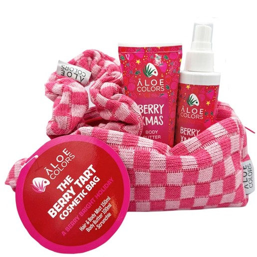 Aloe Colors Promo The Berry Tart Bag Hair & Body Mist 150ml & Body Butter 100ml & Δώρο Christmas Scrunchie & Δώρο Νεσεσέρ 1 Τεμάχιο