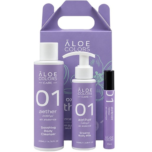Aloe Colors Promo Aether Smoothing Body Cleanser 200ml & Creamy Body Milk 100ml & Eau De Parfum 10ml