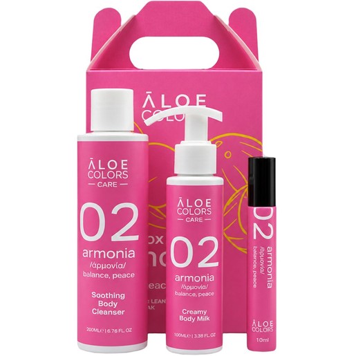 Aloe Colors Promo Armonia Soothing Body Cleanser 200ml & Creamy Body Milk 100ml & Eau De Parfum 10ml