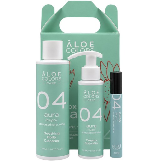 Aloe Colors Promo Aura Soothing Body Cleanser 200ml & Creamy Body Milk 100ml & Eau De Parfum 10ml