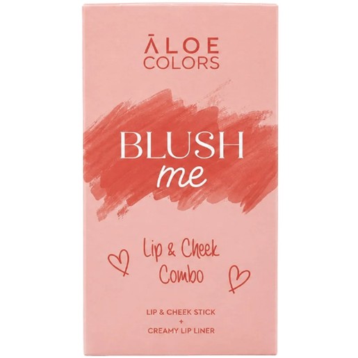 Aloe Colors Promo Creamy Lip Liner Blushed Pink - 1 Τεμάχιο & Lip & Cheeck Stick Rosy Crush - 5.9g