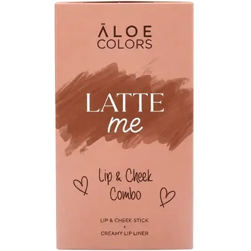 Aloe Colors Promo Creamy Lip Liner - Latte Nude 1 Τεμάχιο & Lip & Cheeck Stick - Rosy Crush 5.9g