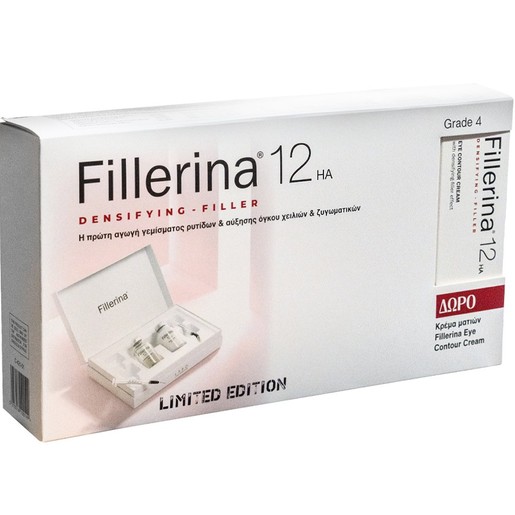 Fillerina Promo 12HA Densifying Filler Complete Face Treatment Grade 4, 2x30ml  & Δώρο Eye Contour Cream Grade 4, 15ml