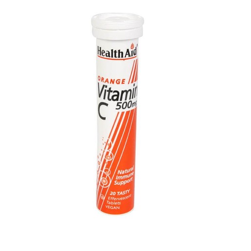 Health Aid Vitamin C 500mg - Πορτοκάλι 20 Αναβράζοντα Δισκία Health Aid Vitamin C 500mg - Πορτοκάλι 20 Αναβράζοντα Δισκία