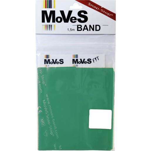 MVS Band Snap - Stop Latex Resistive Exercise Band 1.5m Green AC-3123,1 Τεμάχιο -Σκληρό
