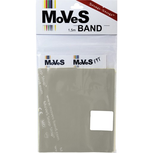 MVS Band Snap - Stop Latex Resistive Exercise Band 1.5m Grey AC-3126,1 Τεμάχιο - 4x Σκληρό