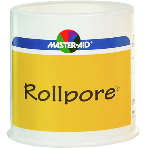 Master Aid Rollpore Adhesive Paper Bandage Tape 5m x 5cm 1 Τεμάχιο