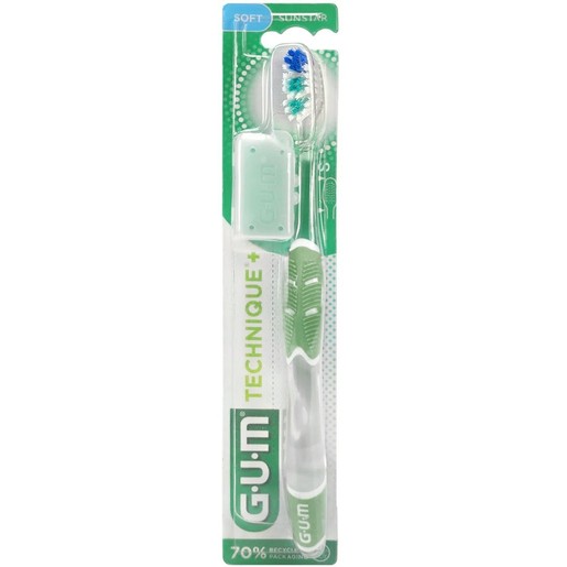 Gum Technique+ Soft Toothbrush Small 1 Τεμάχιο, Κωδ 491 - Πράσινο