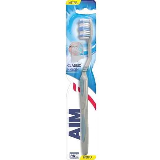 Aim Classic Fresh Medium Toothbrush Γαλάζιο Ανοιχτό 1 Τεμάχιο