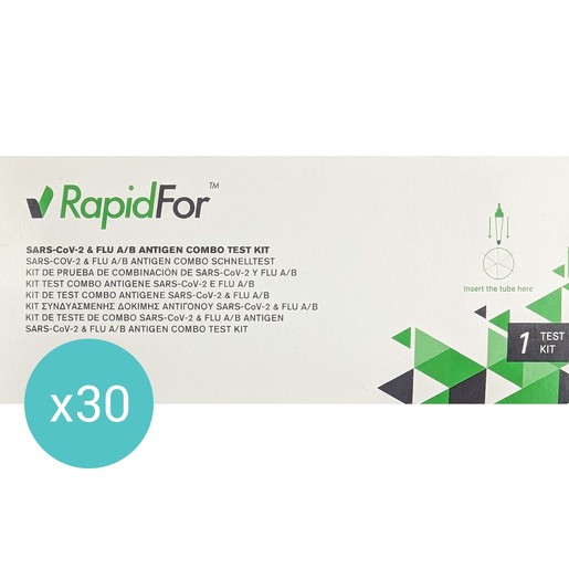 Σετ RapidFor Covid-19 - Flu A/B Antigen Combo Test Kit 30 Τεμάχια