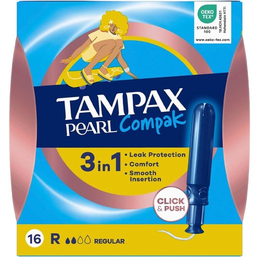Tampax Compak Pearl Regular 16 τεμάχια