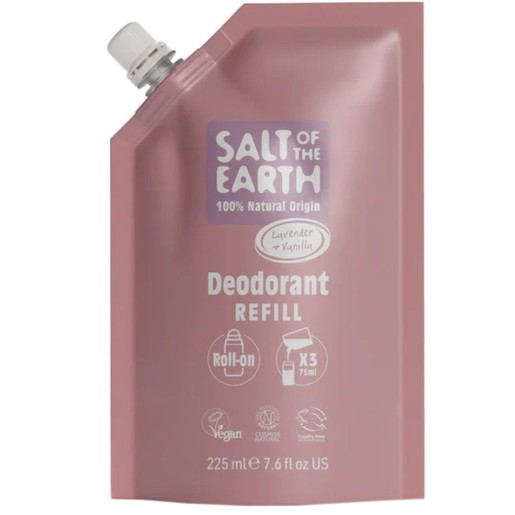 Salt Of The Earth Lavender & Vanilla Pouch Roll-On Deodorant 225ml - Refill