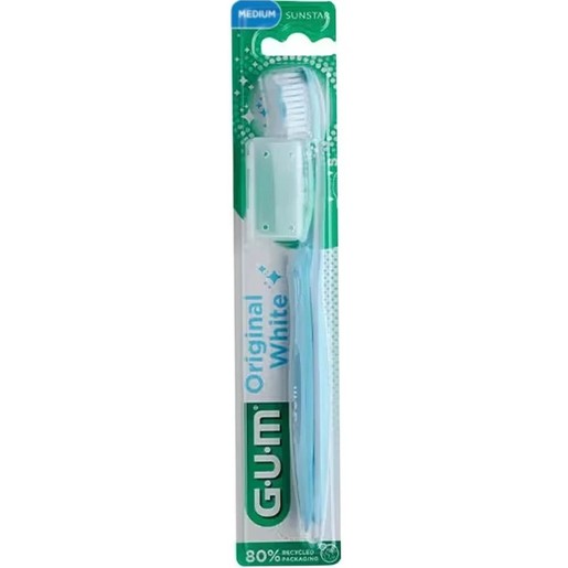 Gum Original White 563 Medium Toothbrush 1 Τεμάχιο - Γαλαζιο