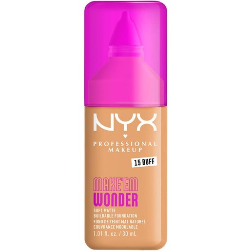 Nyx Professional Makeup Make\'em Wonder Soft Matte Buildable Foundation 30ml - 15 Buff