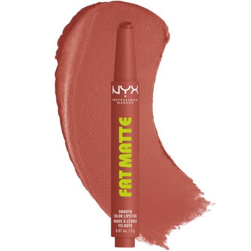 Nyx Professional Makeup Fat Matte Smooth Color Lipstick 1 Τεμάχιο - 04 Rose Robe