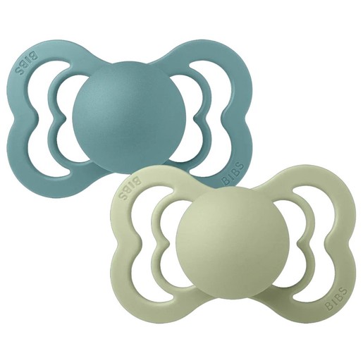 Bibs Supreme Silicone Soother 6m+, 2 Τεμάχια - Island Sea / Sage