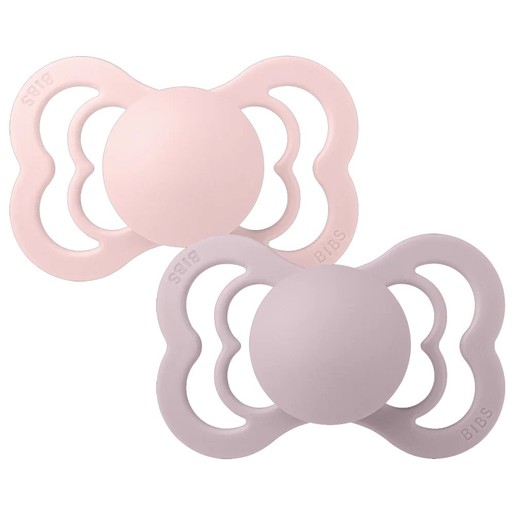 Bibs Supreme Silicone Soother 6m+, 2 Τεμάχια - Blossom / Dusky Lilac