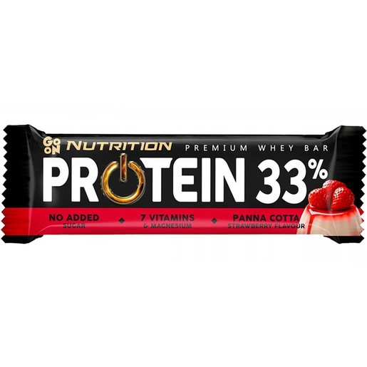 Go On Nutrition Premium Whey Protein 33% Bar Panna Cotta Strawberry 50g