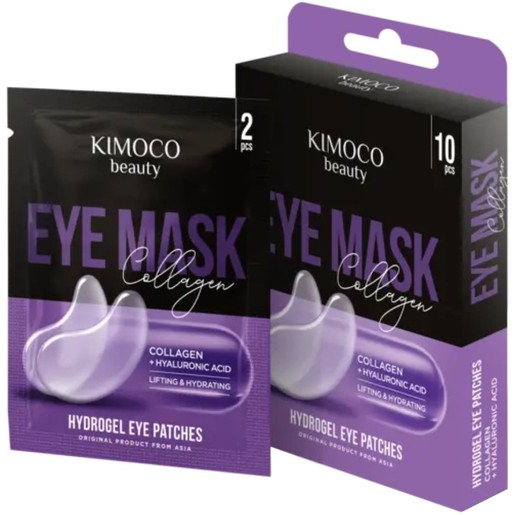 Kimoco Lifting & Hydrating Collagen & Hyaluronic Acid Eye Mask 10 Τεμάχια