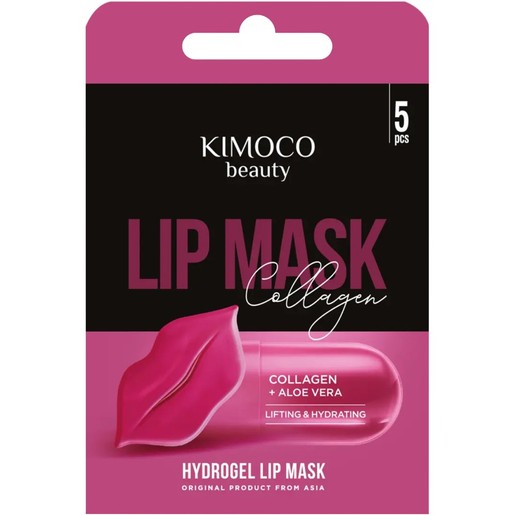 Kimoco Beauty Lifting & Hydrating Aloe Vera & Collagen Lip Maks 5 Τεμάχια Kimoco Beauty Lifting & Hydrating Aloe Vera & Collagen Lip Maks 5 Τεμάχια