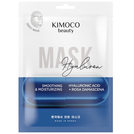 Kimoco Beauty Smoothing & Moisturizing Hyaluronic Acid & Rosa Damascena Face Mask 23ml Kimoco Beauty Smoothing & Moisturizing Hyaluronic Acid & Rosa Damascena Face Mask 23ml