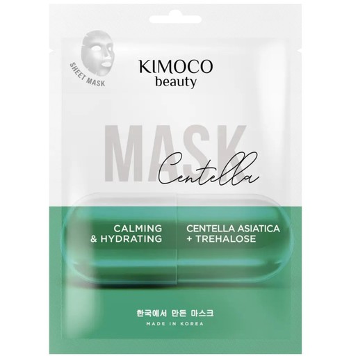 Kimoco Beauty Calming & Hydrating Centella Asiatica & Trehalose Face Sheet Mask 23ml Kimoco Beauty Calming & Hydrating Centella Asiatica & Trehalose Face Sheet Mask 23ml