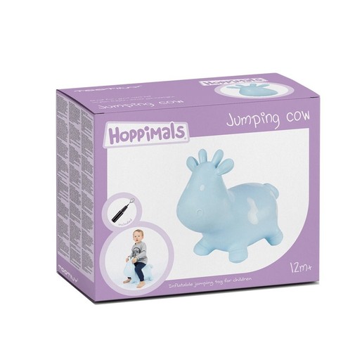 Hoppimals Jumping Cow Φουσκωτό Αγελαδίτσα Χοπ Χοπ, Ζωγραφισμένο στο Χέρι σε Γαλάζιο Χρώμα, από 12 Μηνών Hoppimals Jumping Cow Φουσκωτό Αγελαδίτσα Χοπ Χοπ, Ζωγραφισμένο στο Χέρι σε Γαλάζιο Χρώμα, από 12 Μηνών
