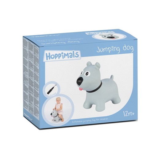 Hoppimals Jumping Dog Φουσκωτό Σκυλάκι Χοπ Χοπ, Ζωγραφισμένο στο Χέρι σε Γκρι Χρώμα, από 12 Μηνών Hoppimals Jumping Dog Φουσκωτό Σκυλάκι Χοπ Χοπ, Ζωγραφισμένο στο Χέρι σε Γκρι Χρώμα, από 12 Μηνών
