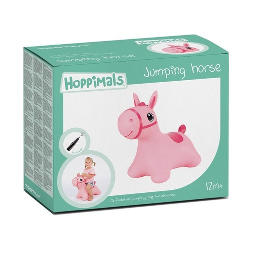 Hoppimals Jumping Horse Φουσκωτό Αλογάκι Χοπ Χοπ, Ζωγραφισμένο στο Χέρι σε Ροζ Χρώμα, από 12 Μηνών Hoppimals Jumping Horse Φουσκωτό Αλογάκι Χοπ Χοπ, Ζωγραφισμένο στο Χέρι σε Ροζ Χρώμα, από 12 Μηνών