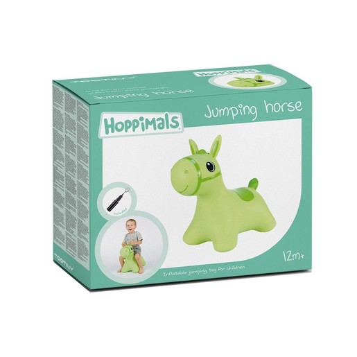 Hoppimals Jumping Horse Φουσκωτό Αλογάκι Χοπ Χοπ, Ζωγραφισμένο στο Χέρι σε Πράσινο Χρώμα, από 12 Μηνών Hoppimals Jumping Horse Φουσκωτό Αλογάκι Χοπ Χοπ, Ζωγραφισμένο στο Χέρι σε Πράσινο Χρώμα, από 12 Μηνών