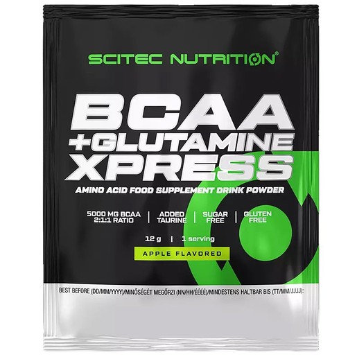 Scitec Nutrition BCAA + Glutamine Xpress Amino Acid Drink Powder 12g - Apple